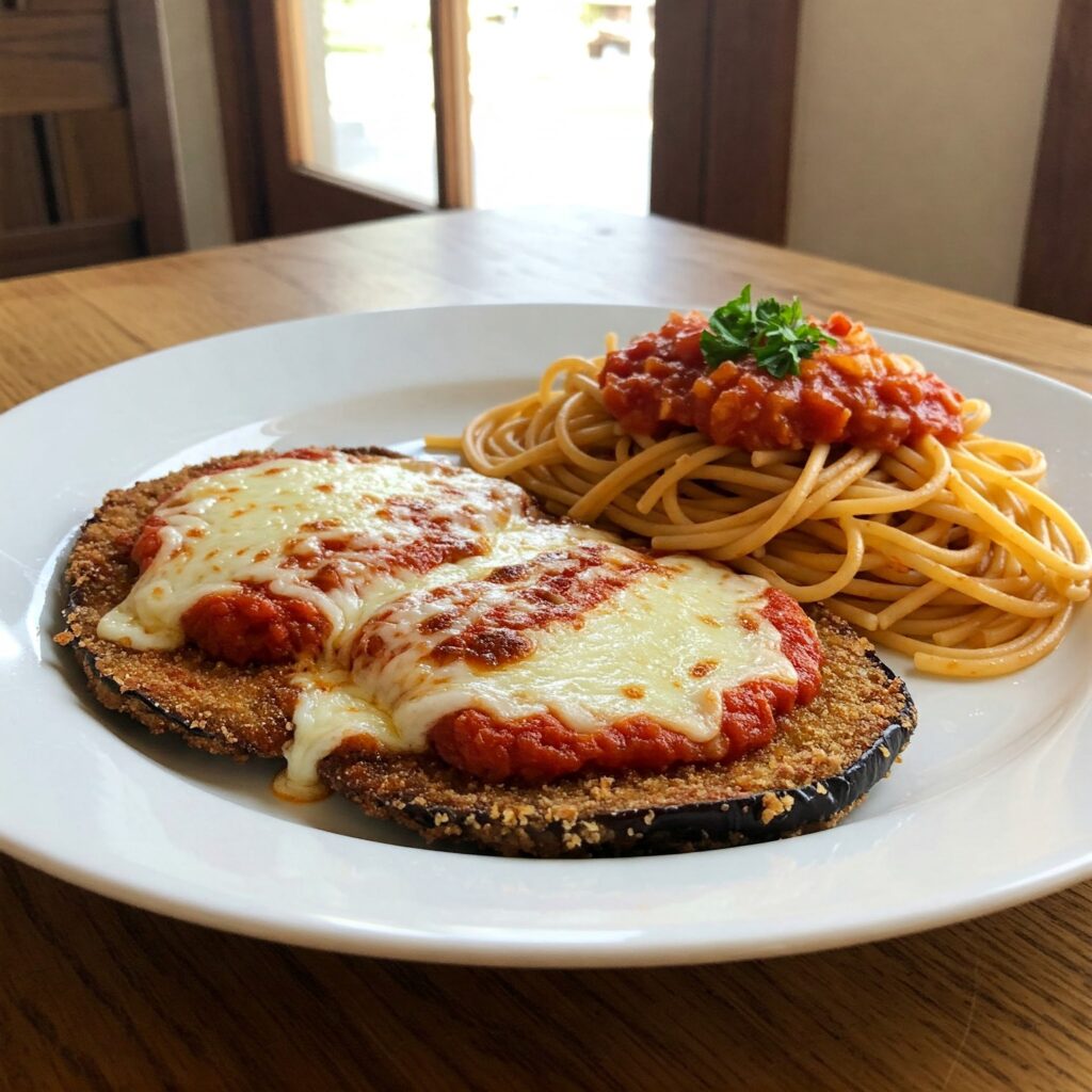 🍆 Eggplant Parmigiana with Spaghetti: Easy Classic Italian Recipe